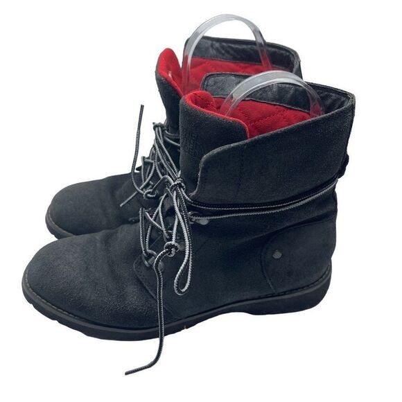 The North Face Women's Combat Winter Boots Lace Up Suede Black Size 6.5 - Picture 9 of 16